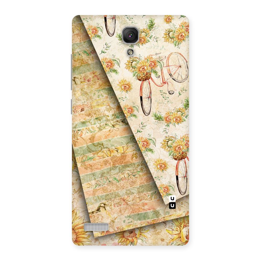 Floral Bicycle Back Case for Redmi Note Prime
