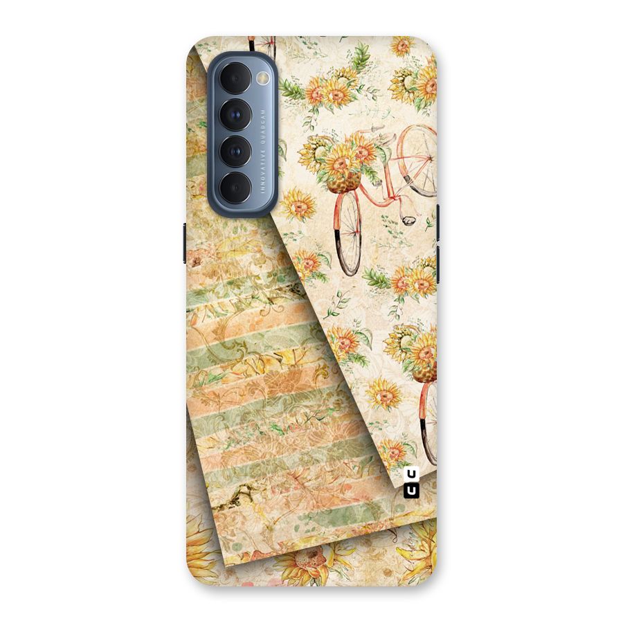 Floral Bicycle Back Case for Reno4 Pro