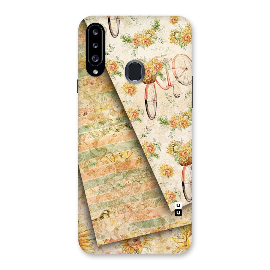 Floral Bicycle Back Case for Samsung Galaxy A20s