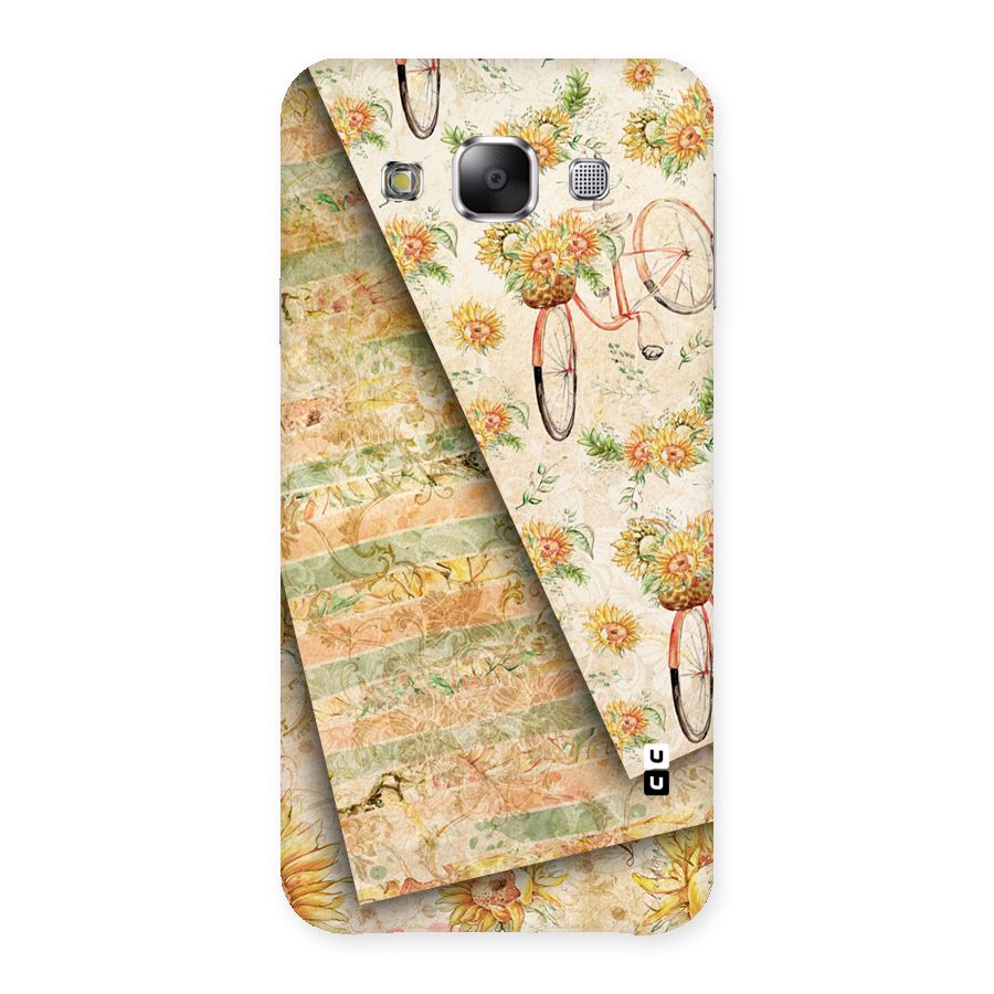Floral Bicycle Back Case for Samsung Galaxy E5