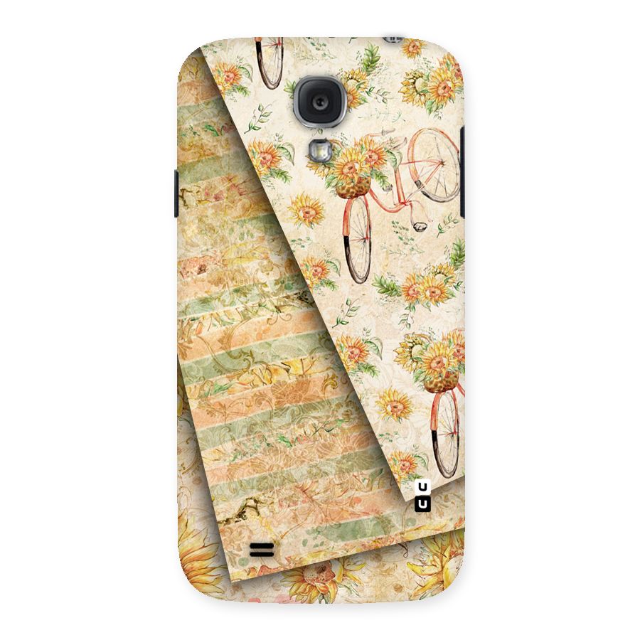 Floral Bicycle Back Case for Samsung Galaxy S4
