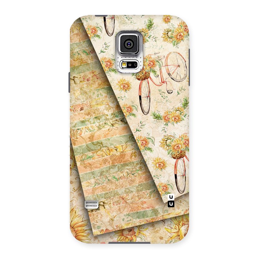 Floral Bicycle Back Case for Samsung Galaxy S5