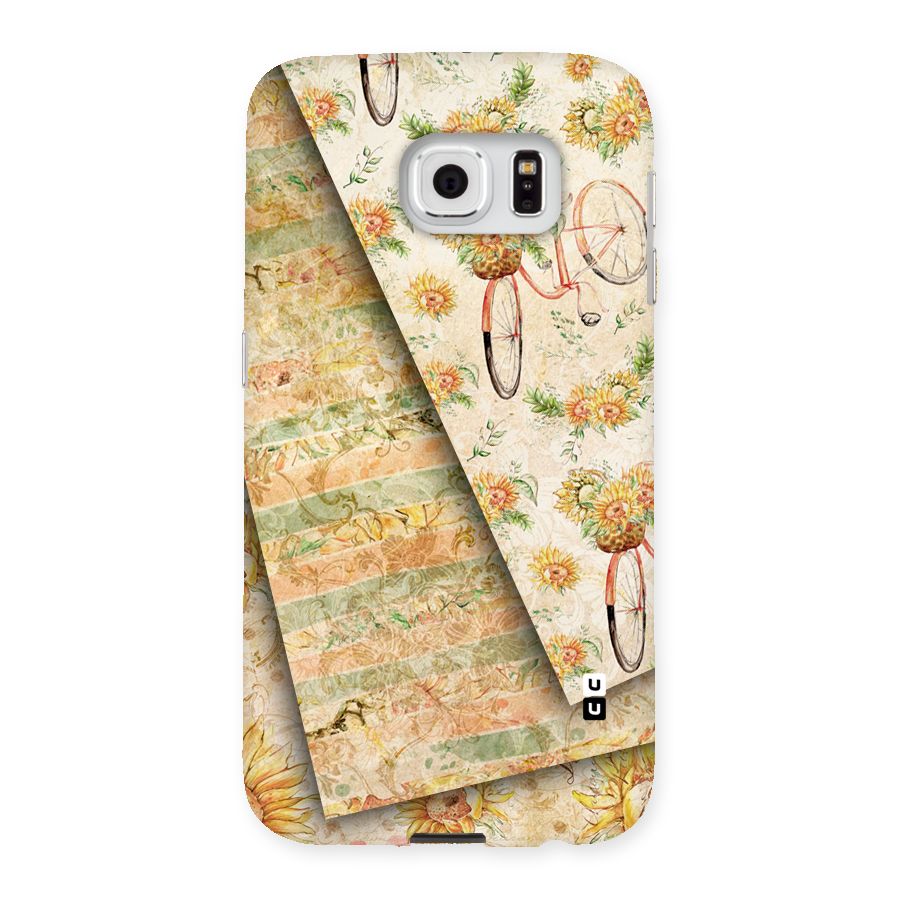 Floral Bicycle Back Case for Samsung Galaxy S6