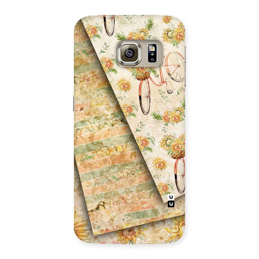Floral Bicycle Back Case for Samsung Galaxy S6 Edge