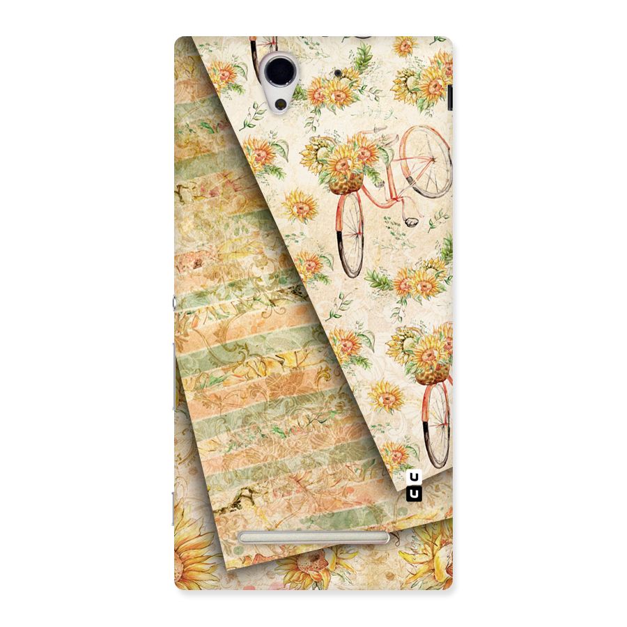 Floral Bicycle Back Case for Sony Xperia C3