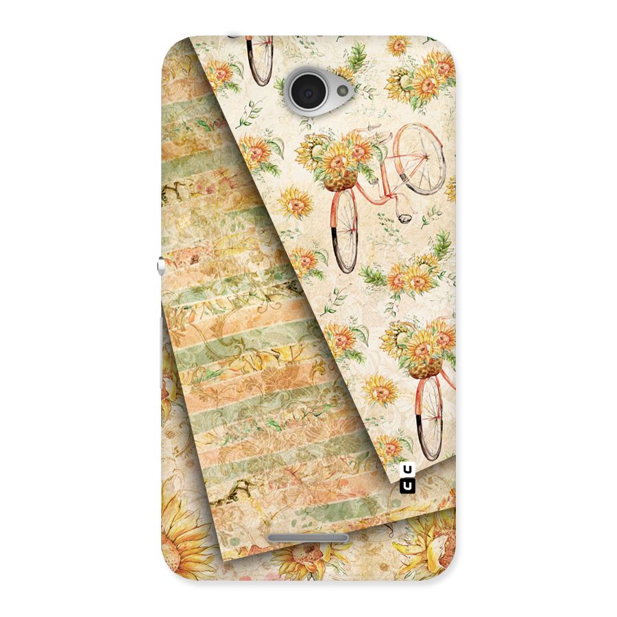 Floral Bicycle Back Case for Sony Xperia E4
