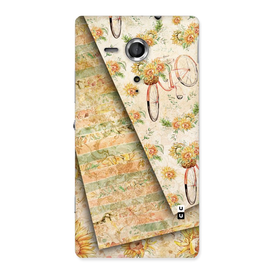 Floral Bicycle Back Case for Sony Xperia SP