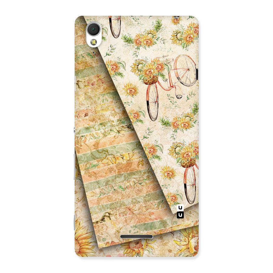 Floral Bicycle Back Case for Sony Xperia T3
