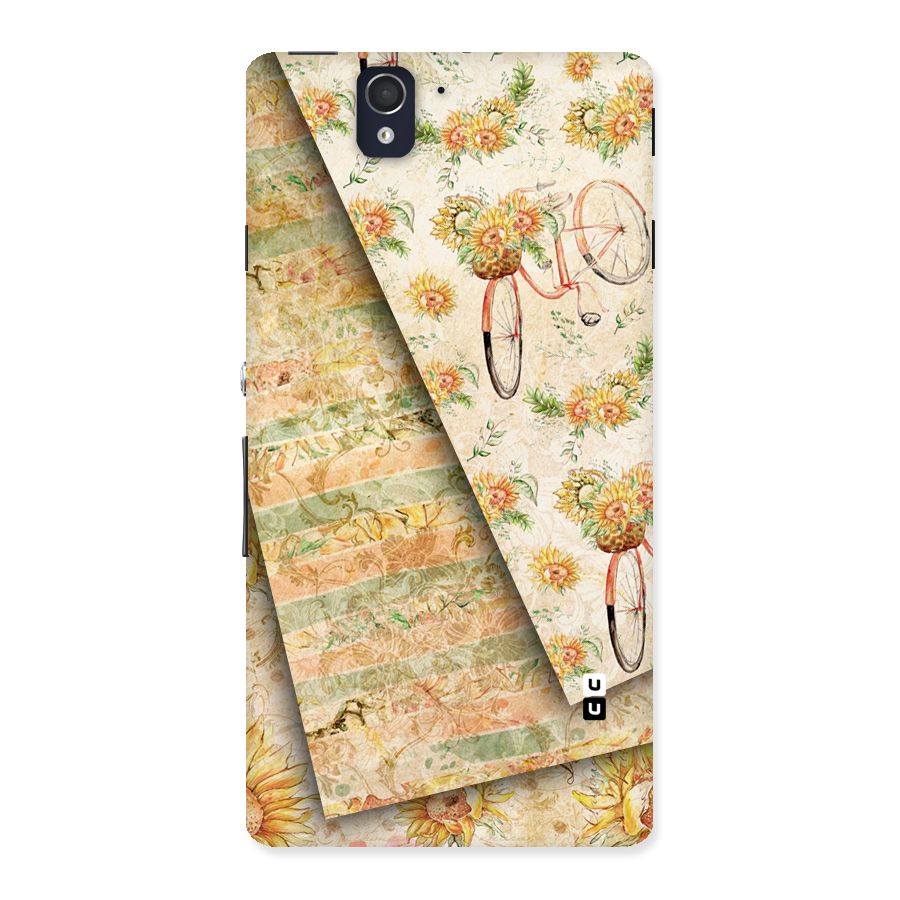 Floral Bicycle Back Case for Sony Xperia Z
