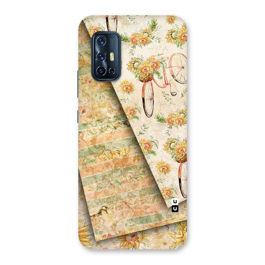 Floral Bicycle Back Case for Vivo V17