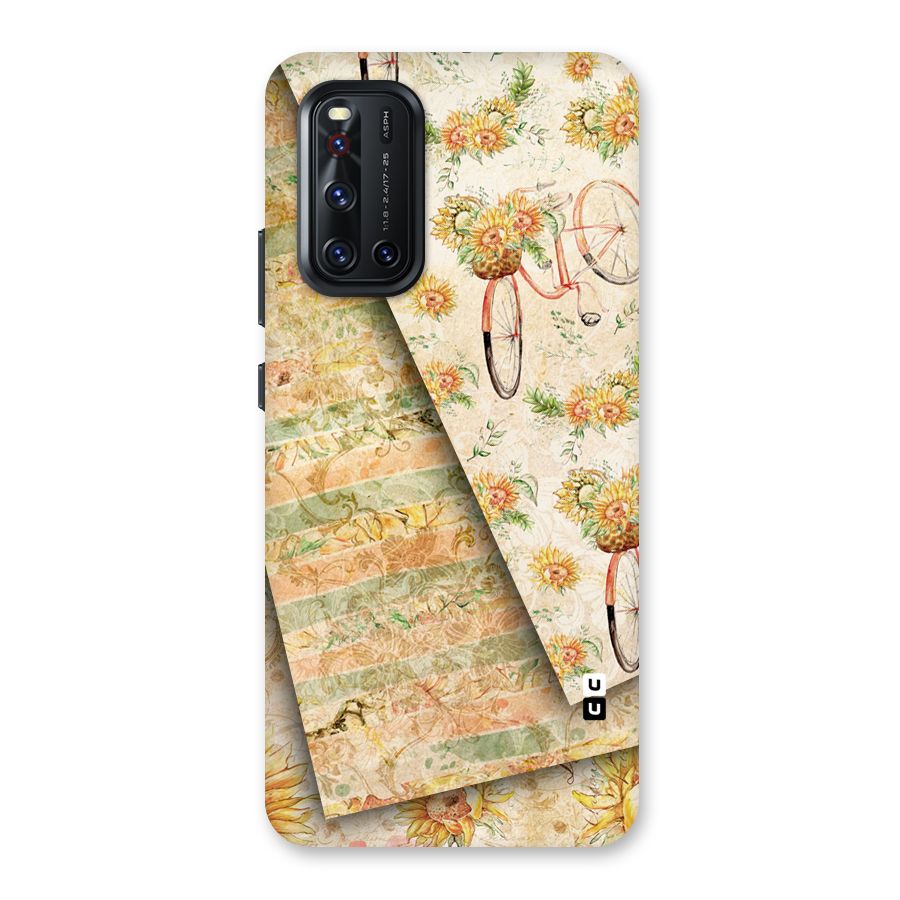 Floral Bicycle Back Case for Vivo V19