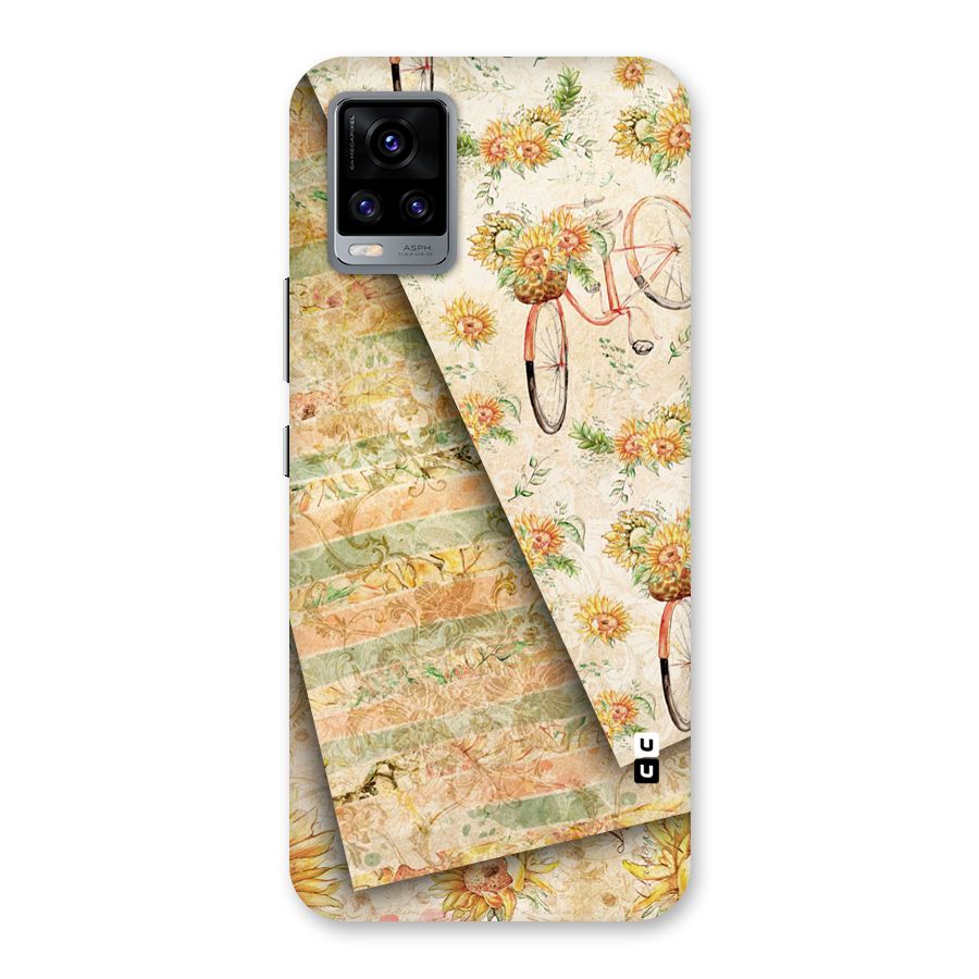 Floral Bicycle Back Case for Vivo V20