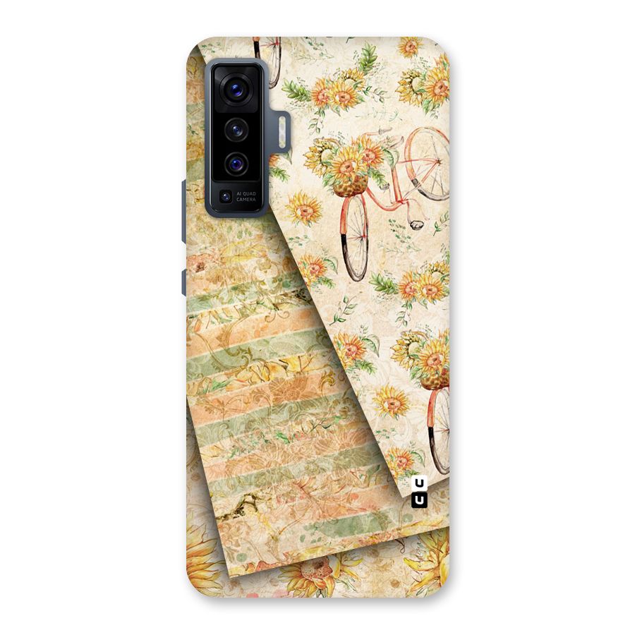 Floral Bicycle Back Case for Vivo X50