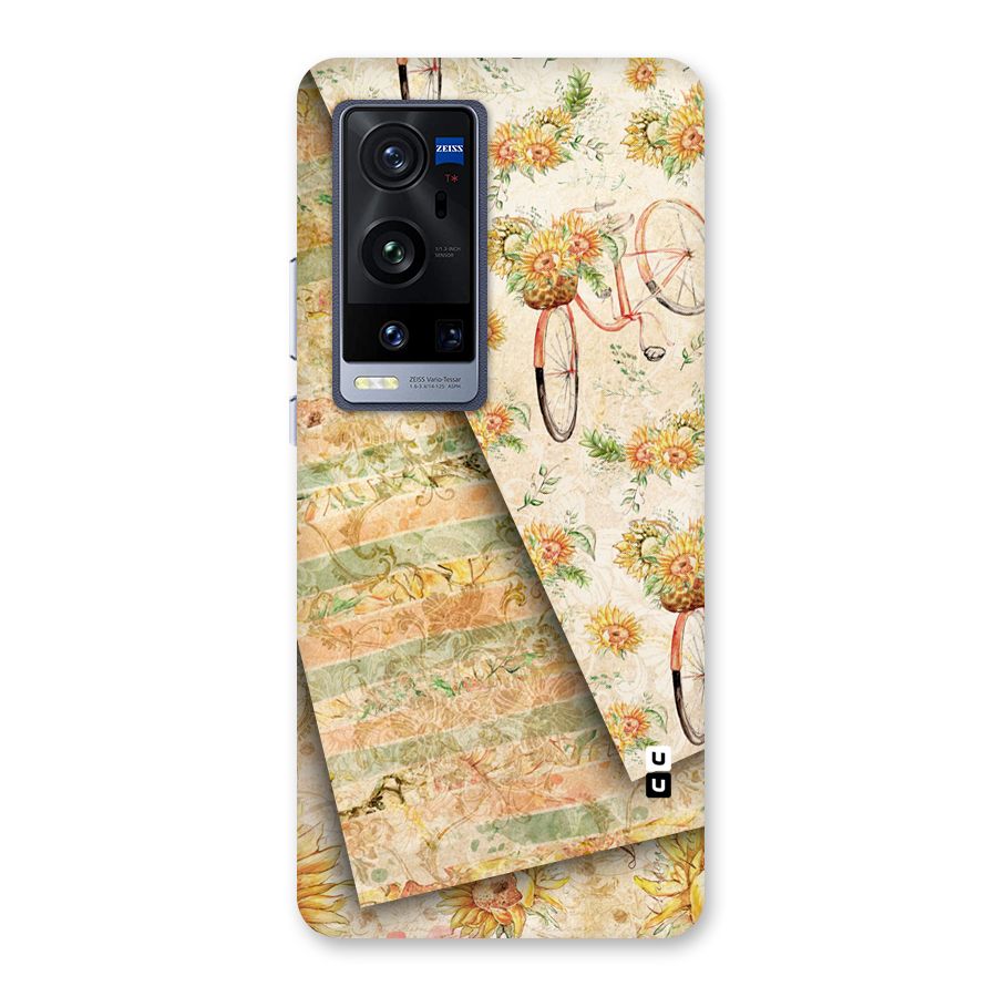 Floral Bicycle Back Case for Vivo X60 Pro Plus
