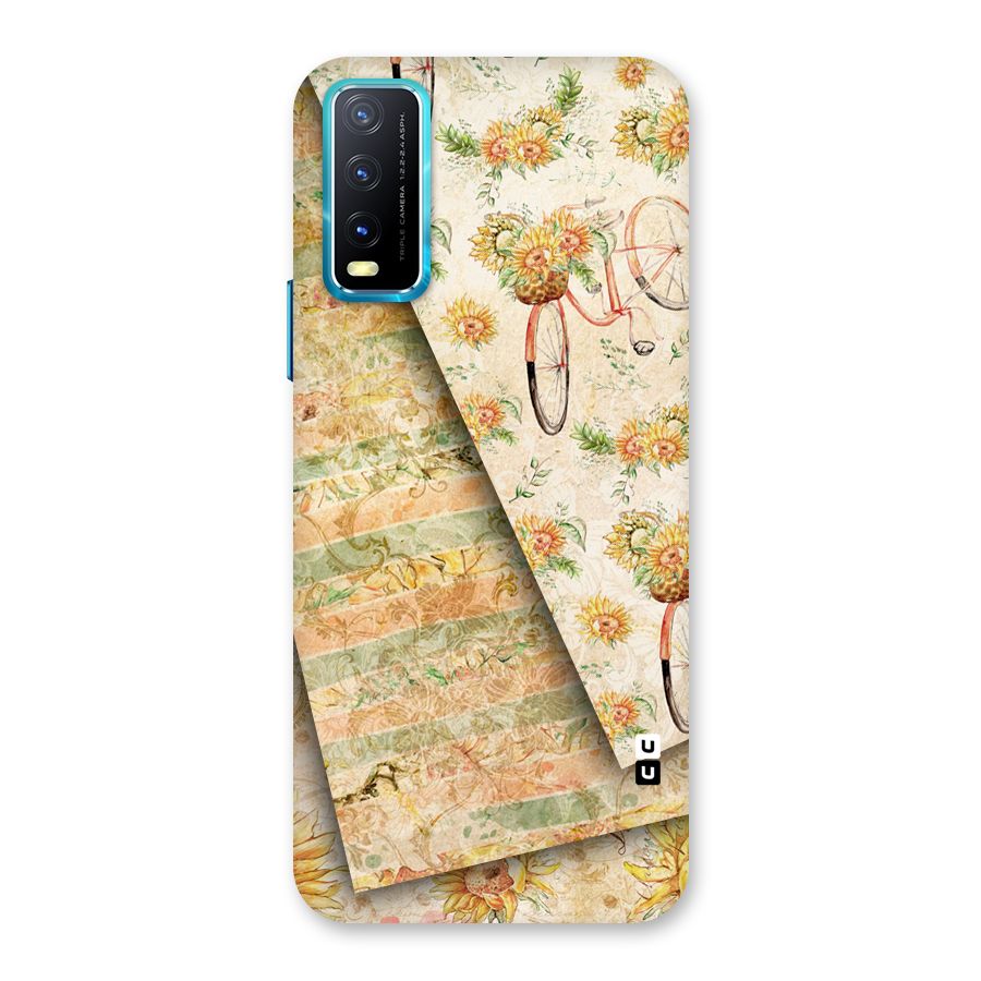 Floral Bicycle Back Case for Vivo Y20