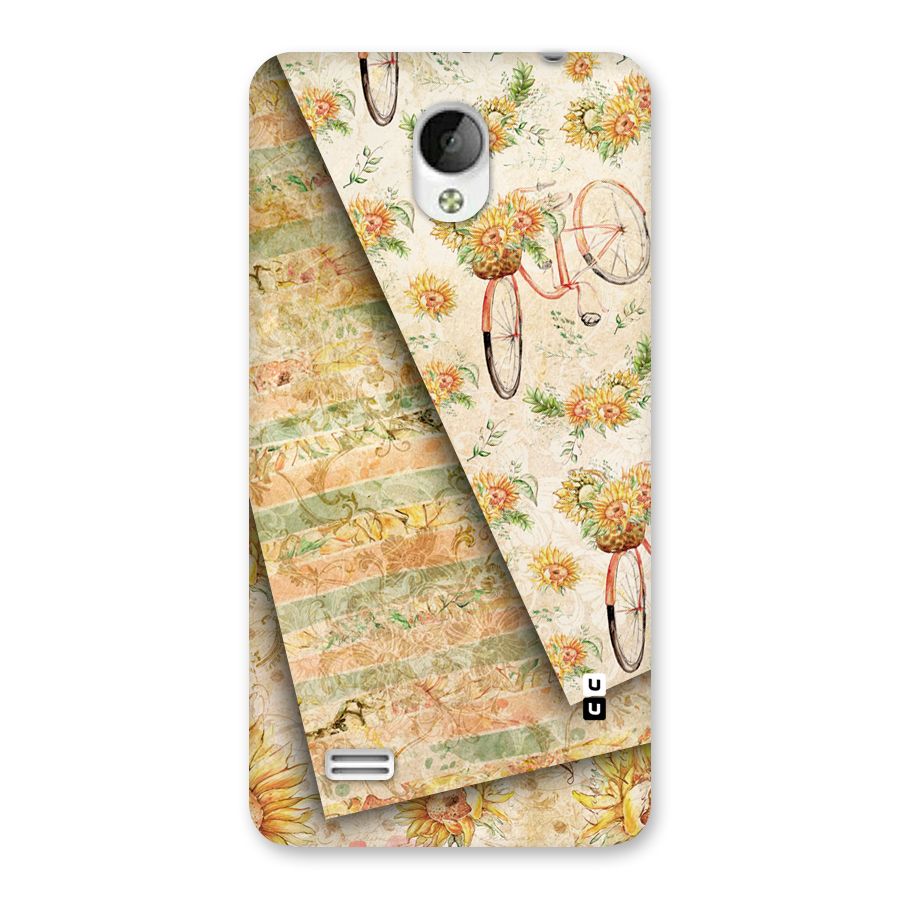 Floral Bicycle Back Case for Vivo Y21