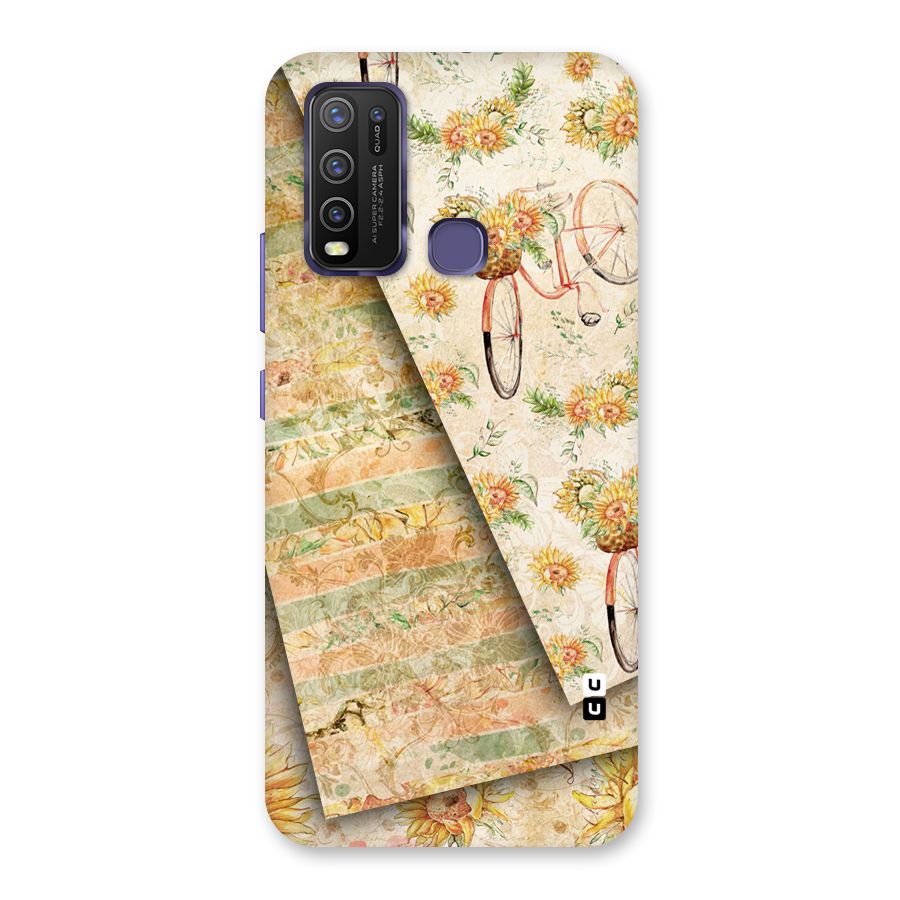 Floral Bicycle Back Case for Vivo Y30