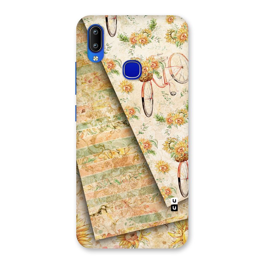 Floral Bicycle Back Case for Vivo Y91