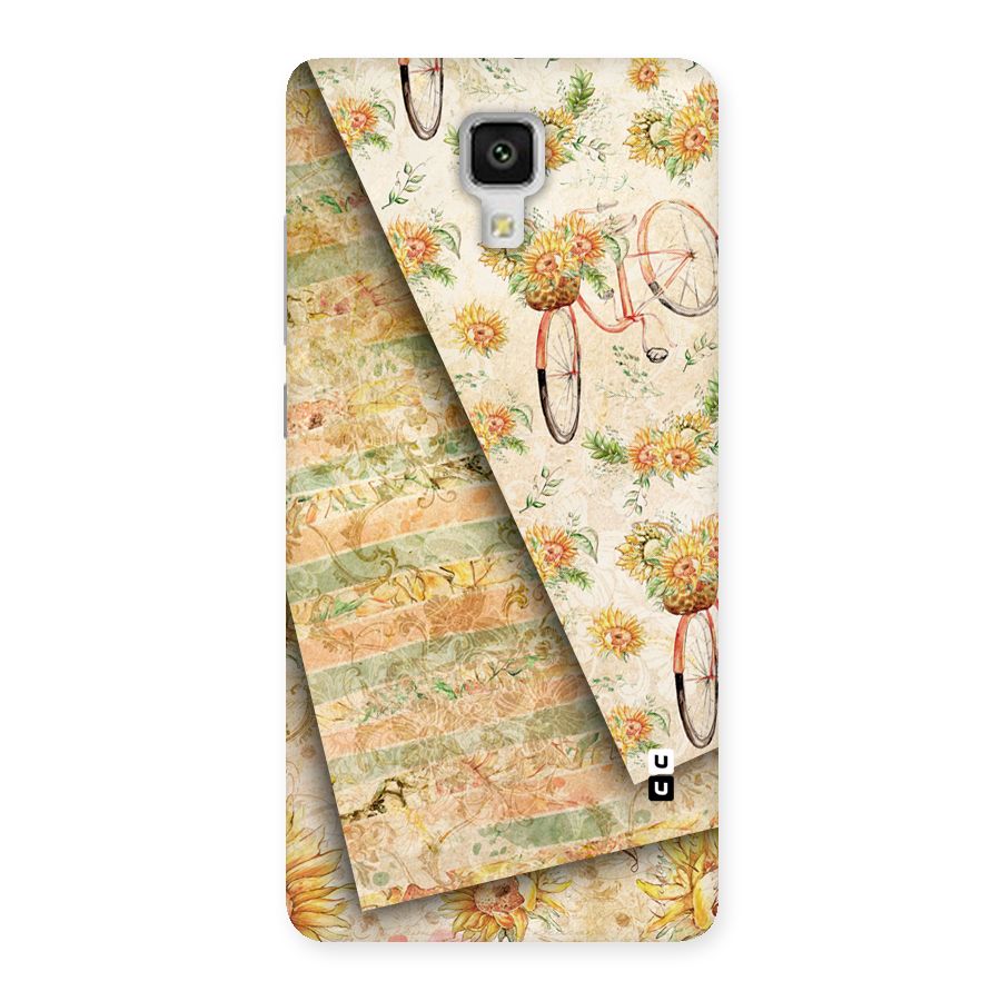 Floral Bicycle Back Case for Xiaomi Mi 4
