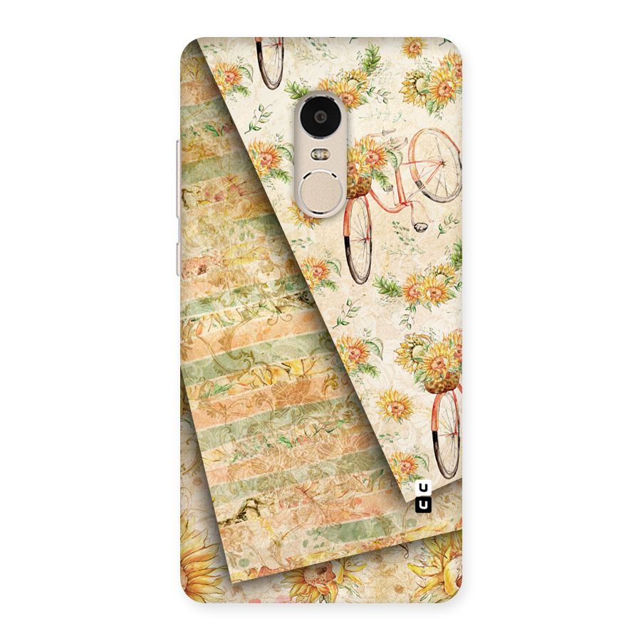 Floral Bicycle Back Case for Xiaomi Redmi Note 4
