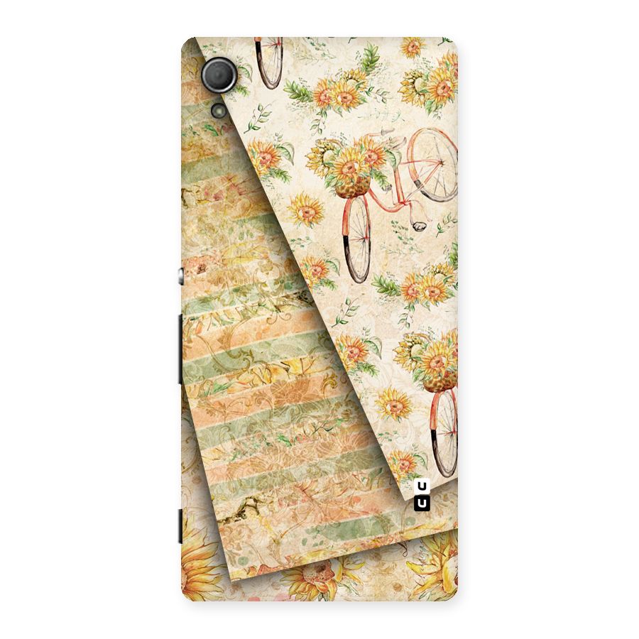 Floral Bicycle Back Case for Xperia Z3 Plus