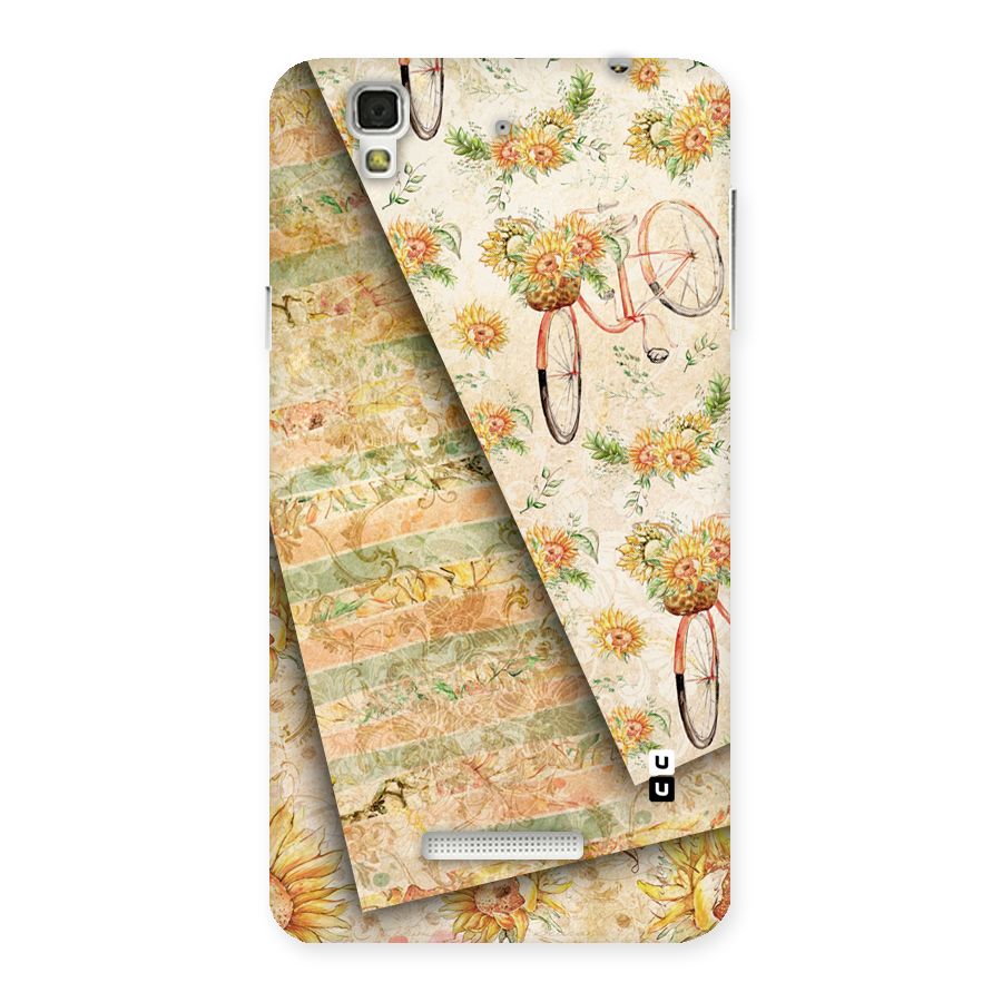 Floral Bicycle Back Case for YU Yureka Plus