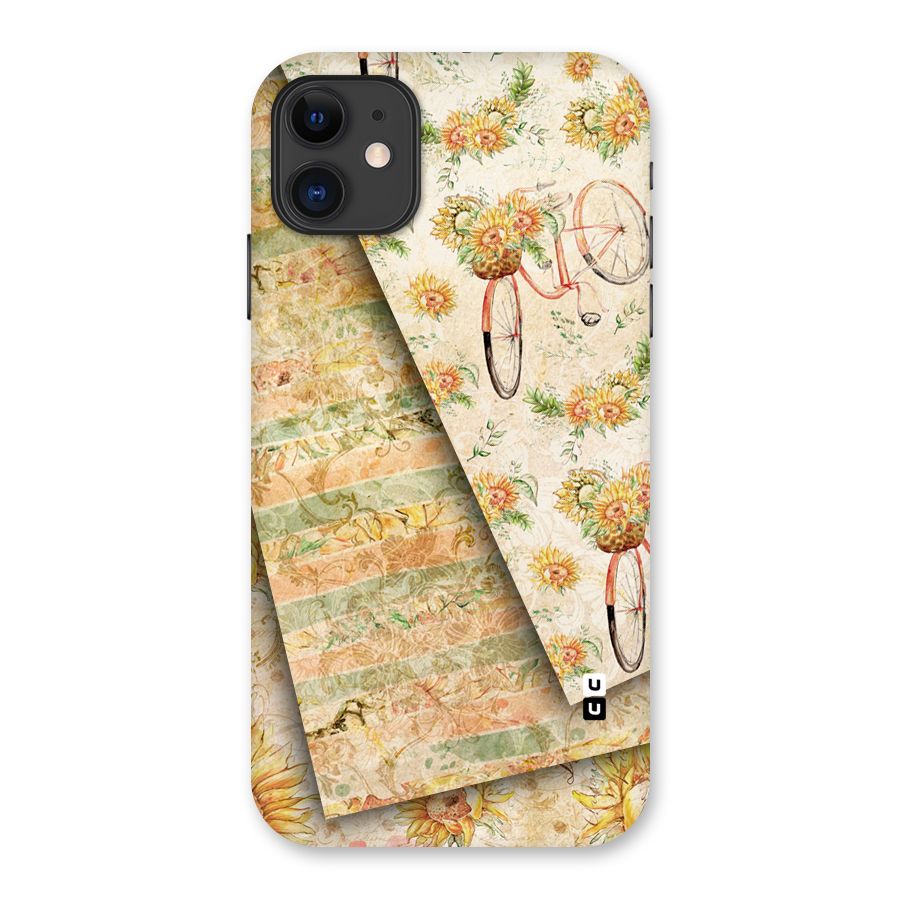 Floral Bicycle Back Case for iPhone 11