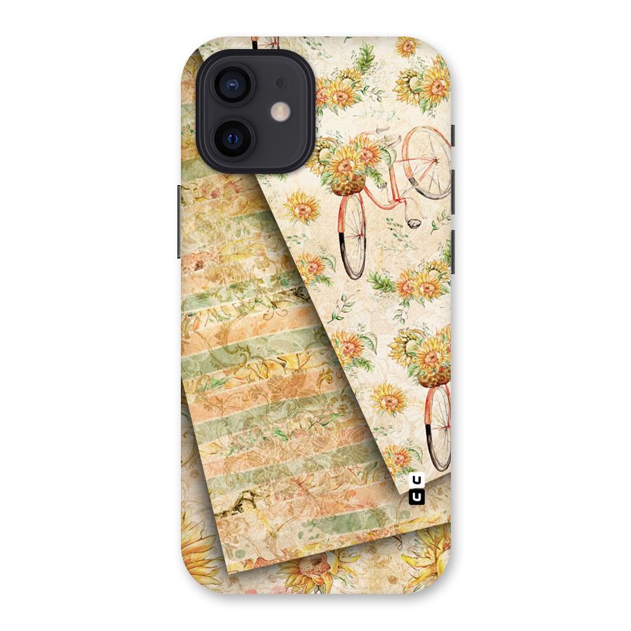 Floral Bicycle Back Case for iPhone 12