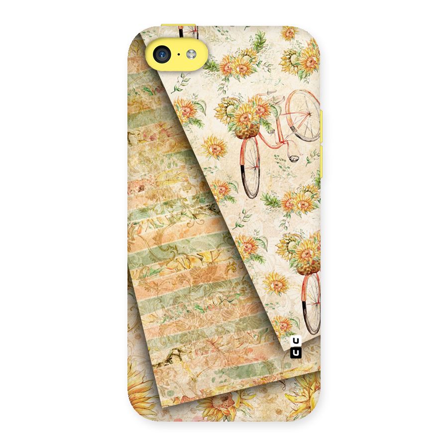 Floral Bicycle Back Case for iPhone 5C
