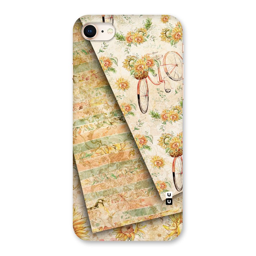 Floral Bicycle Back Case for iPhone 8