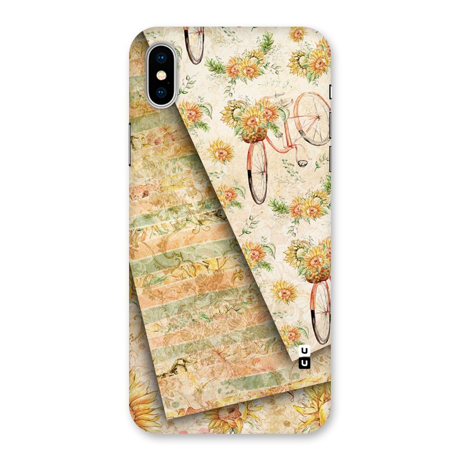 Floral Bicycle Back Case for iPhone XS