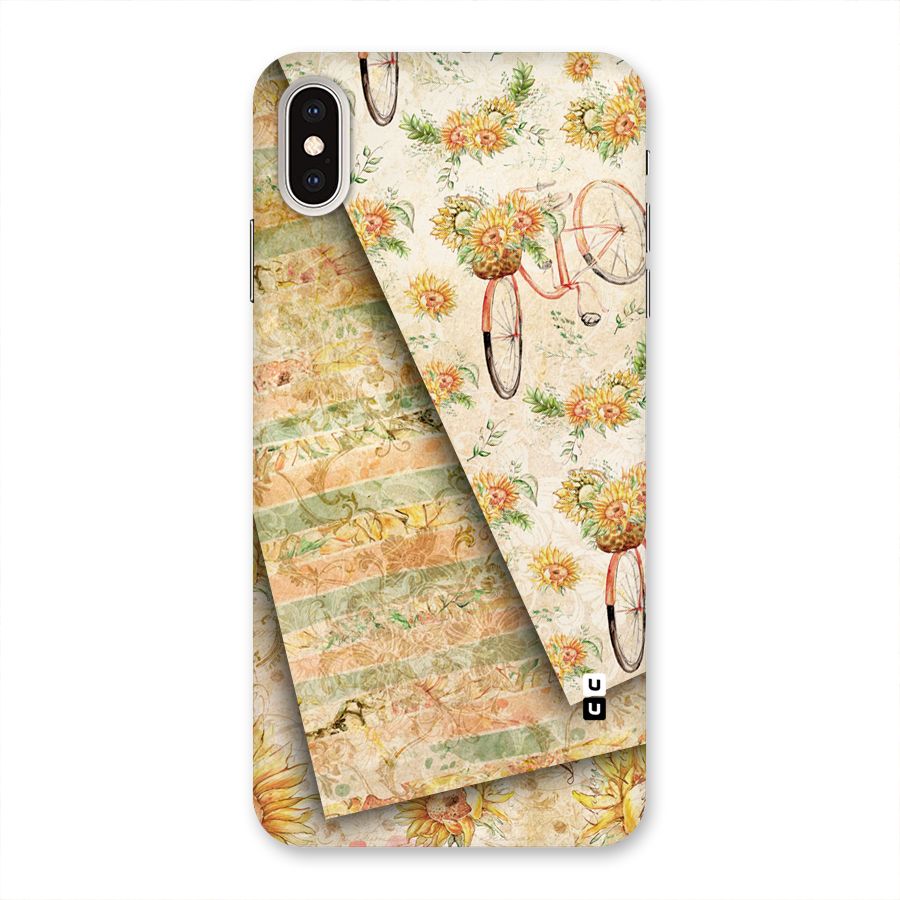 Floral Bicycle Back Case for iPhone XS Max
