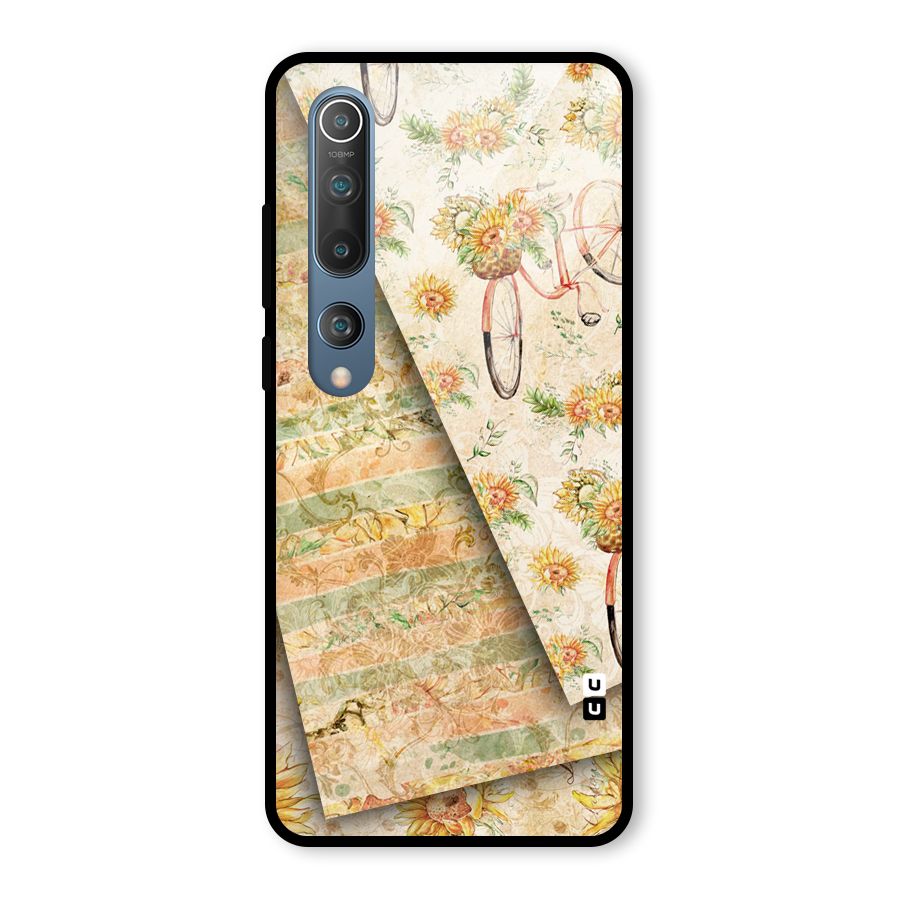 Floral Bicycle Glass Back Case for Mi 10