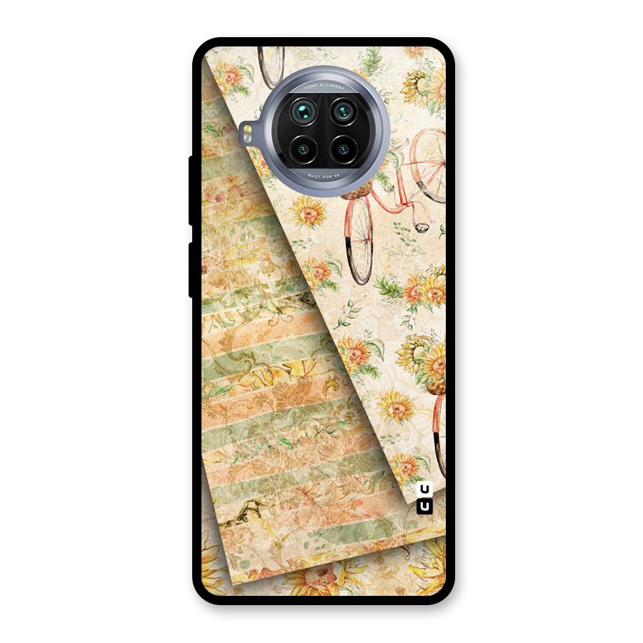 Floral Bicycle Glass Back Case for Mi 10i