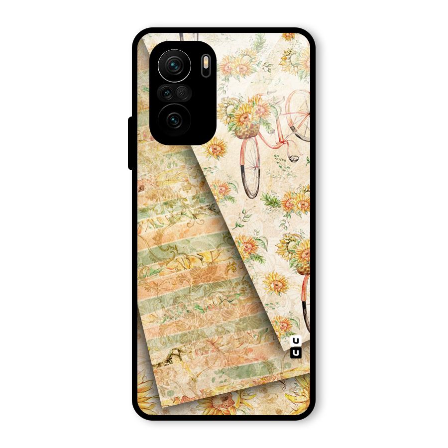 Floral Bicycle Glass Back Case for Mi 11X Pro