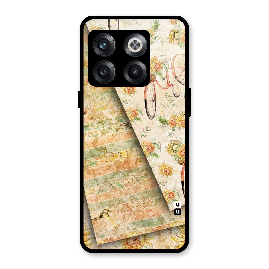 Floral Bicycle Glass Back Case for OnePlus 10T