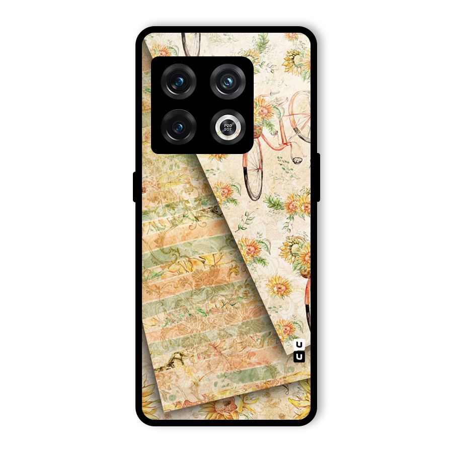 Floral Bicycle Glass Back Case for OnePlus 10 Pro 5G
