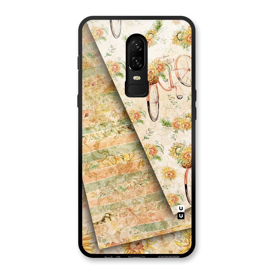 Floral Bicycle Glass Back Case for OnePlus 6