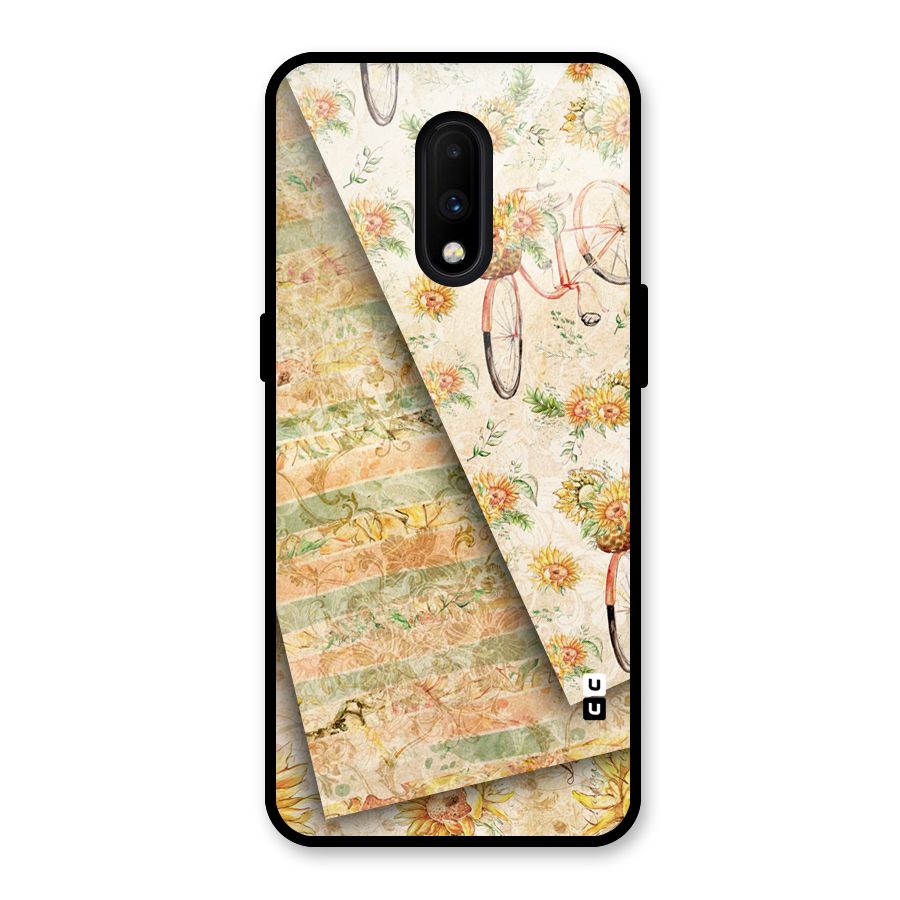 Floral Bicycle Glass Back Case for OnePlus 7
