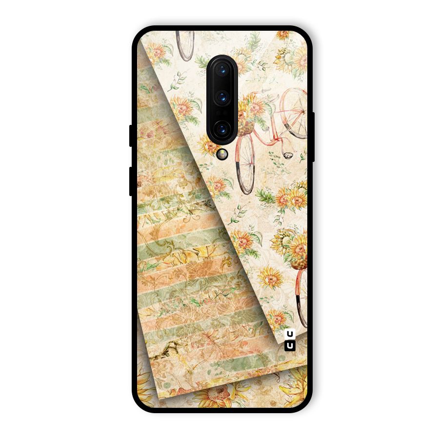 Floral Bicycle Glass Back Case for OnePlus 7 Pro