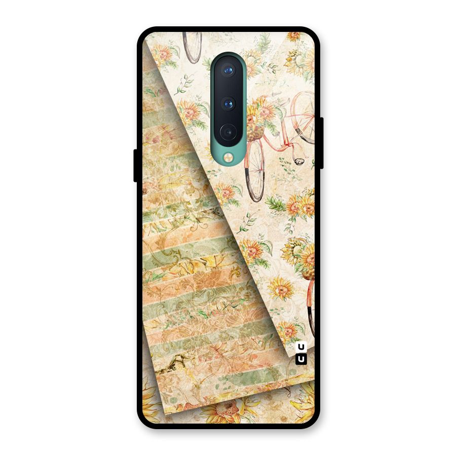 Floral Bicycle Glass Back Case for OnePlus 8