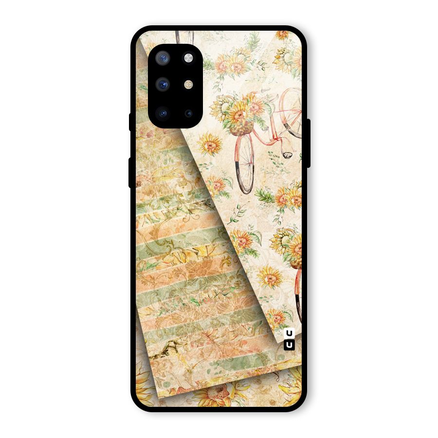 Floral Bicycle Glass Back Case for OnePlus 8T