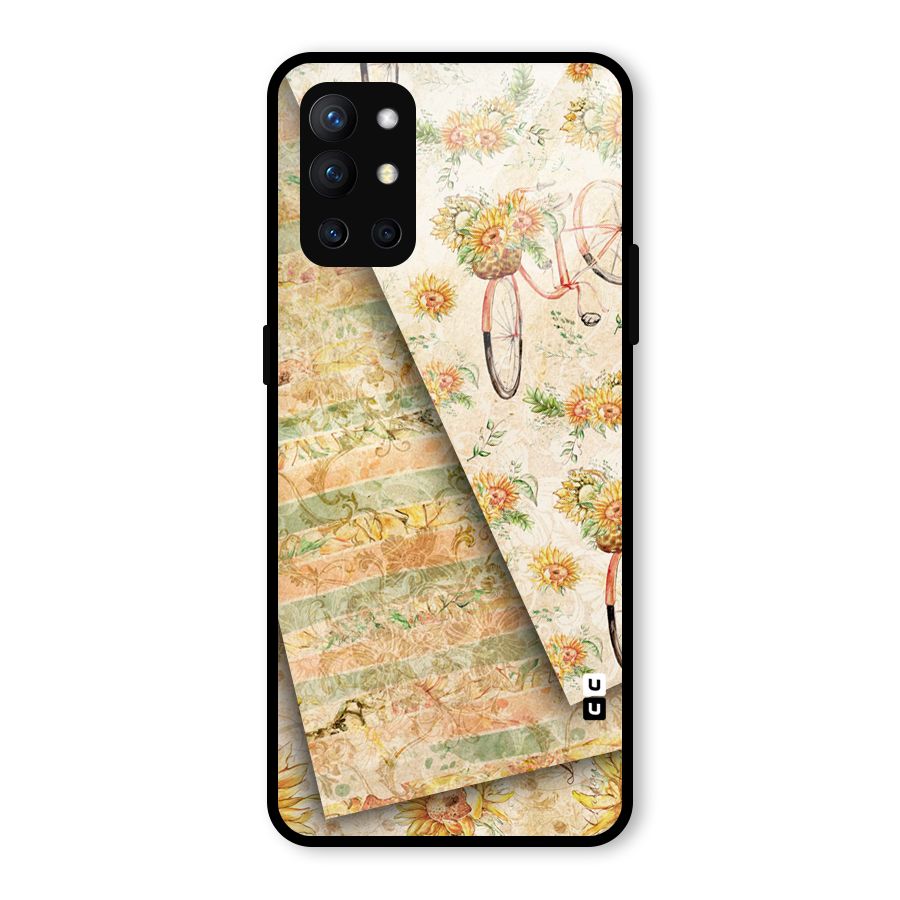 Floral Bicycle Glass Back Case for OnePlus 9R