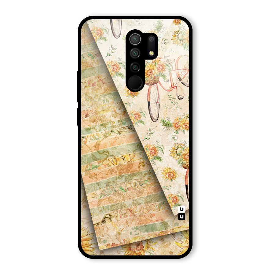 Floral Bicycle Glass Back Case for Poco M2
