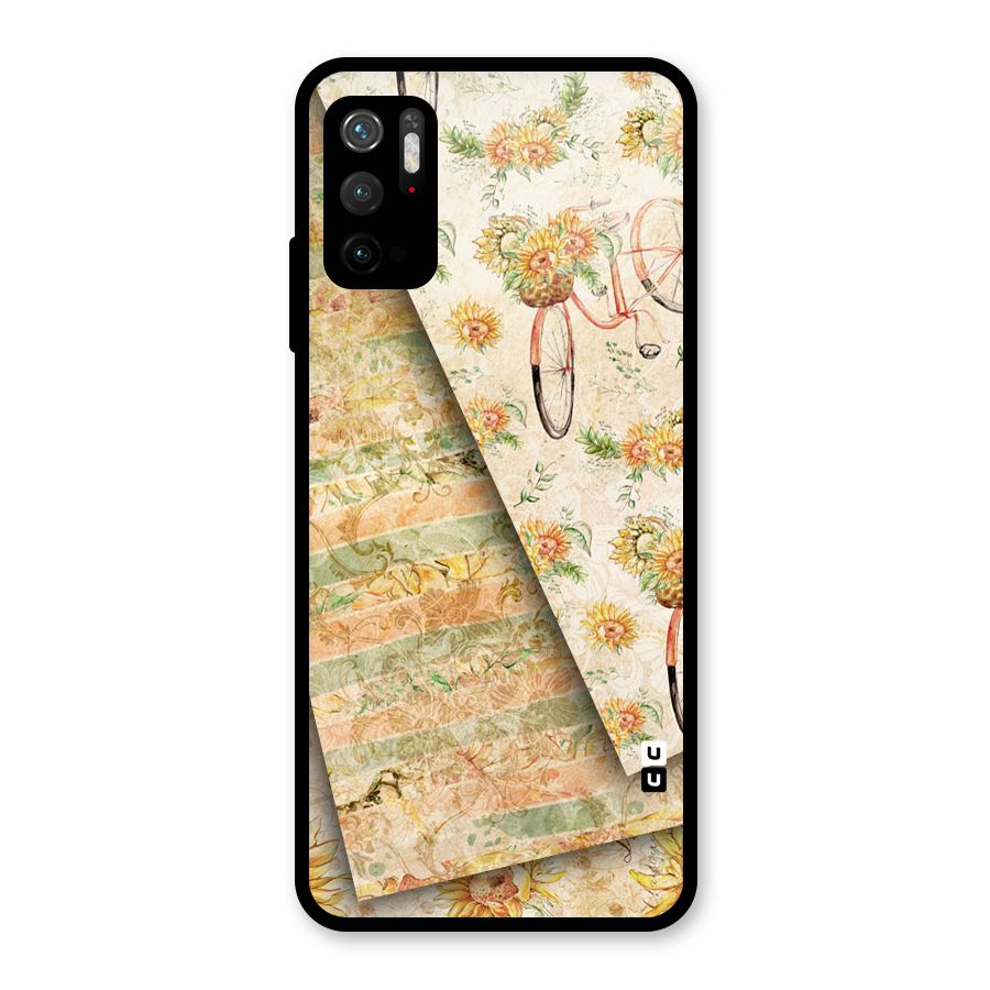 Floral Bicycle Glass Back Case for Poco M3 Pro 5G