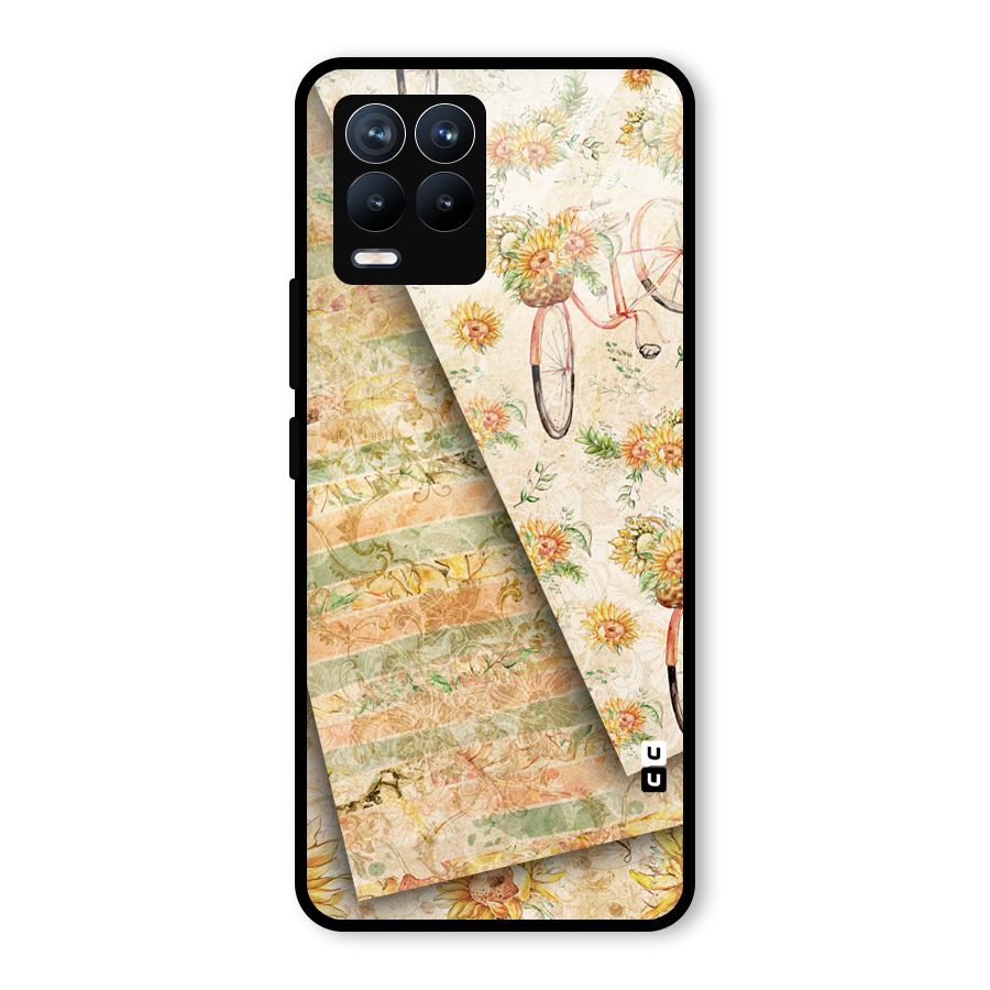 Floral Bicycle Glass Back Case for Realme 8 Pro