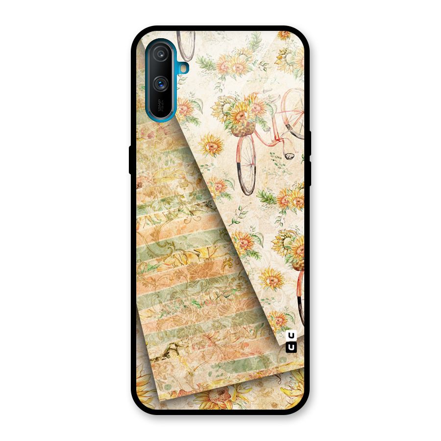 Floral Bicycle Glass Back Case for Realme C3