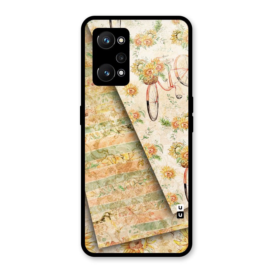 Floral Bicycle Glass Back Case for Realme GT Neo 3T