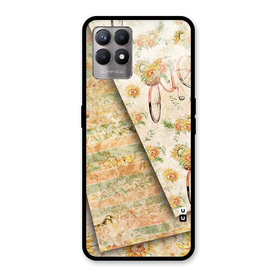 Floral Bicycle Glass Back Case for Realme Narzo 50