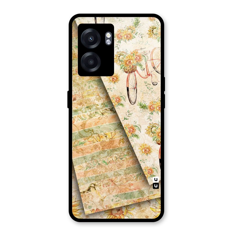 Floral Bicycle Glass Back Case for Realme Narzo 50 5G